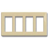 Leviton 80312-S 4-Gang Decora Plus Screwless Wallplate